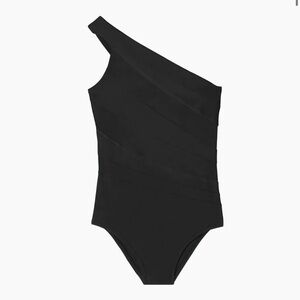 Summersalt Black One-Shoulder Swim One Piece